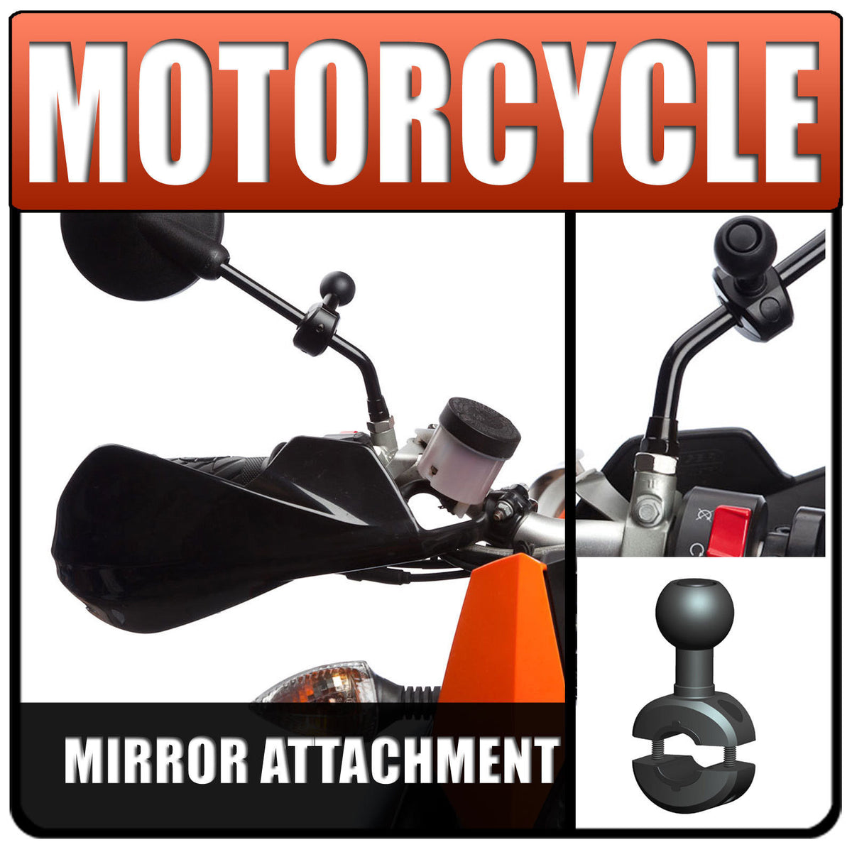 Suporte Haste Espelho (8-16mm)