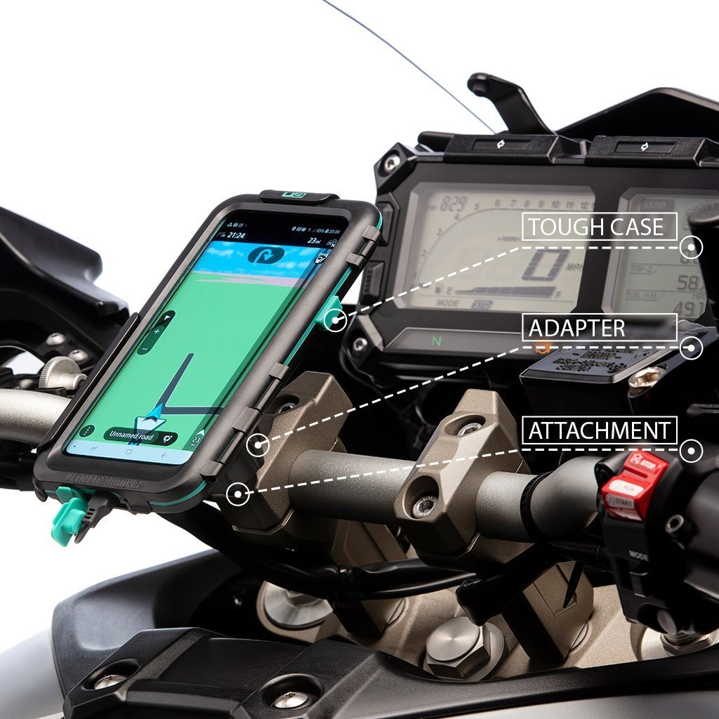 Samsung Galaxy S8 S8+ Waterproof Case Motorcycle Top Clamp Metal Mount - Ultimateaddons