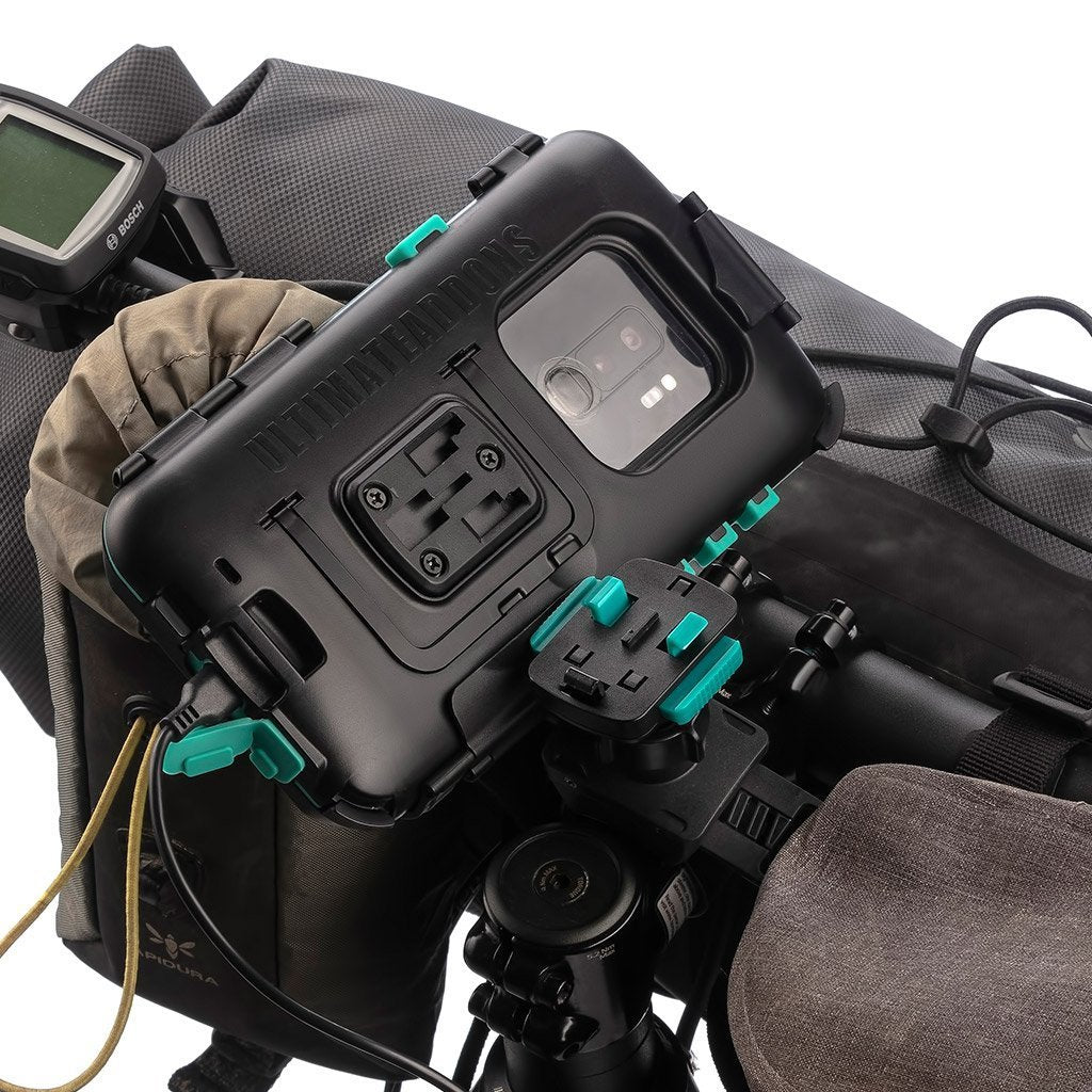 Hard Waterproof Case &amp; Bike Handlebar Mount Kit Samsung Galaxy S9 / S9+ - Ultimateaddons
