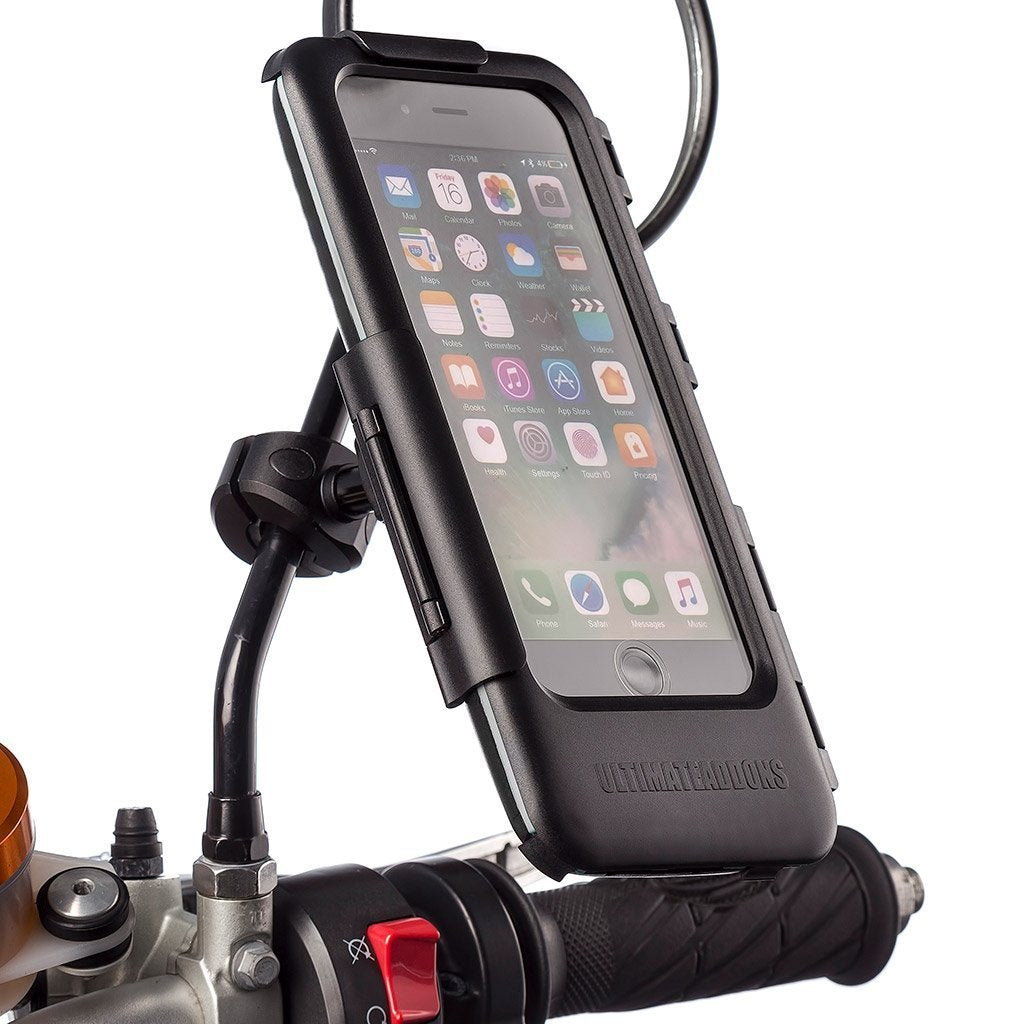 iPhone 6 7 8 / Plus Mirror Mount Motorcycle Tough Case Kit - Ultimateaddons
