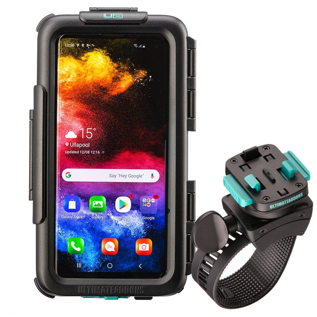 Waterproof Tough Hard Case &amp; Bike Handlebar Mount Kit Samsung Galaxy S10 / S10+ - Ultimateaddons
