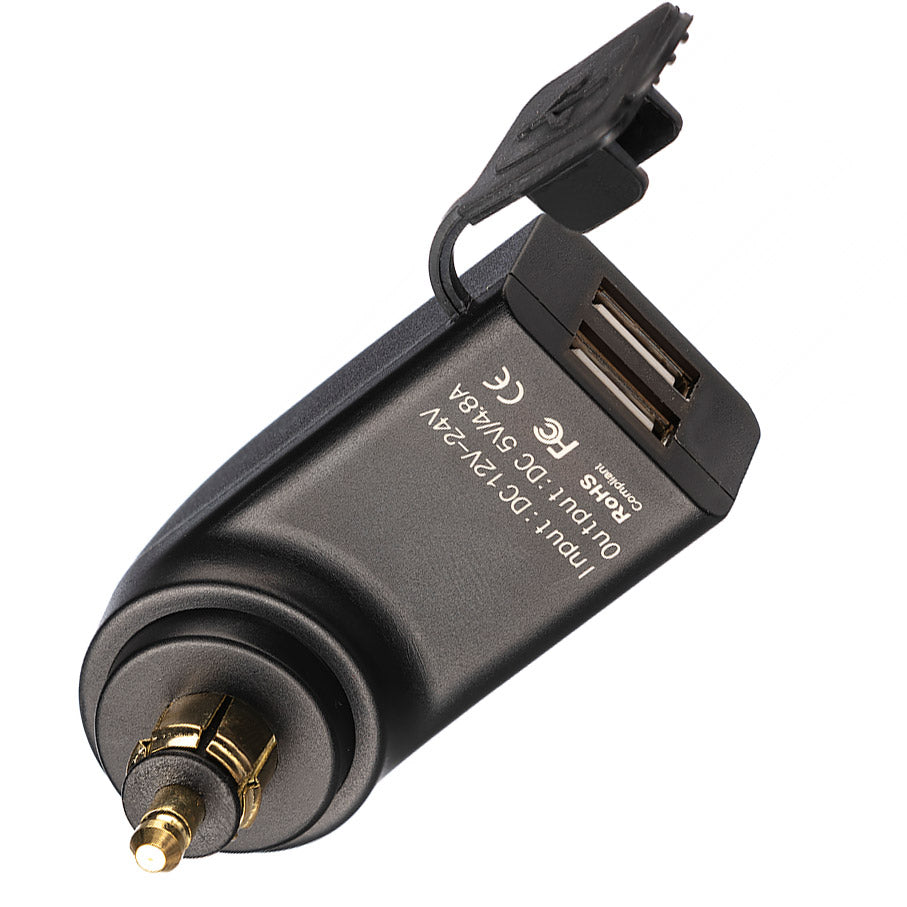 Carregador adaptador Duplo USB Din Hella de 4,8 A