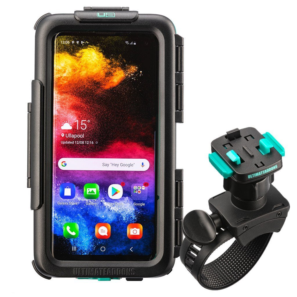 Waterproof Tough Hard Case &amp; Bike Handlebar Mount Kit Samsung Galaxy S10 / S10+ - Ultimateaddons