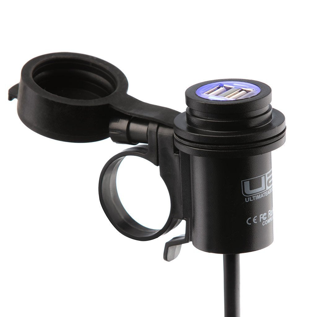 Dual USB Hardwire Charger with Handlebar Mount - Ultimateaddons