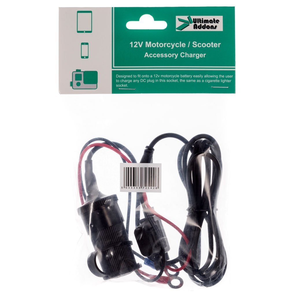 12v DC Motorcycle Waterproof HardWire Accessory Socket - Ultimateaddons