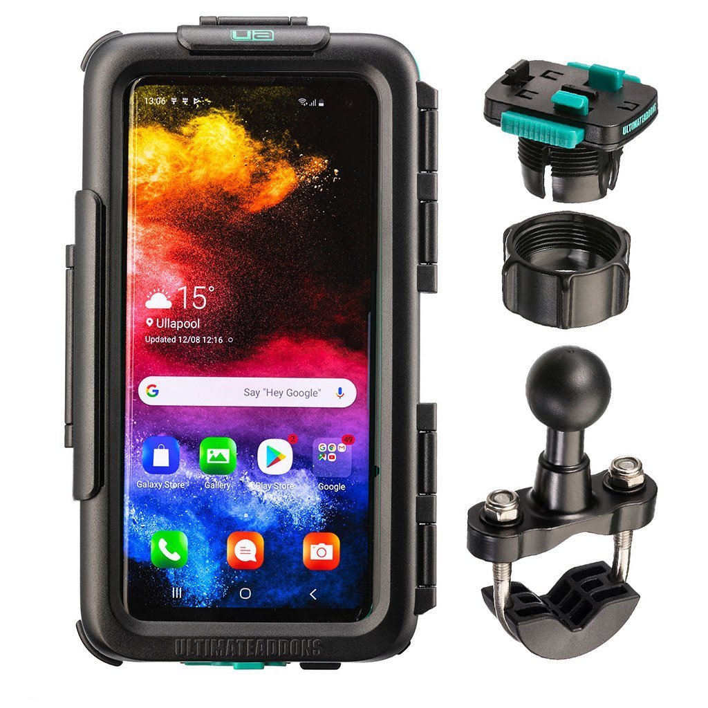 Waterproof Tough Hard Case &amp; Bike Handlebar Mount Kit Samsung Galaxy S10 / S10+ - Ultimateaddons