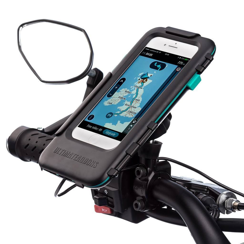 iPhone 6 7 8 / Plus Mirror Mount Motorcycle Tough Case Kit - Ultimateaddons