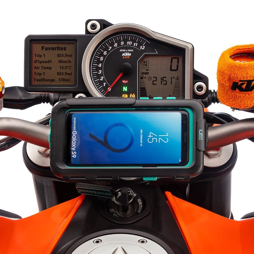 Galaxy S9 S9+ Motorcycle Waterproof Case Top Clamp Mount - Ultimateaddons