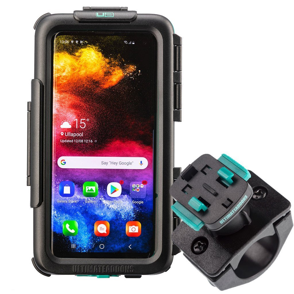 Waterproof Tough Hard Case &amp; Bike Handlebar Mount Kit Samsung Galaxy S10 / S10+ - Ultimateaddons