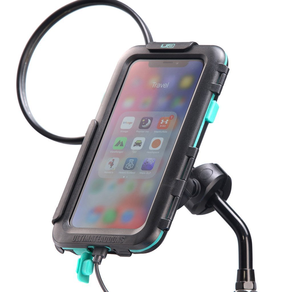 iPhones X / Xs Motorcycle Mirror Mount Tough Case Kit - Ultimateaddons