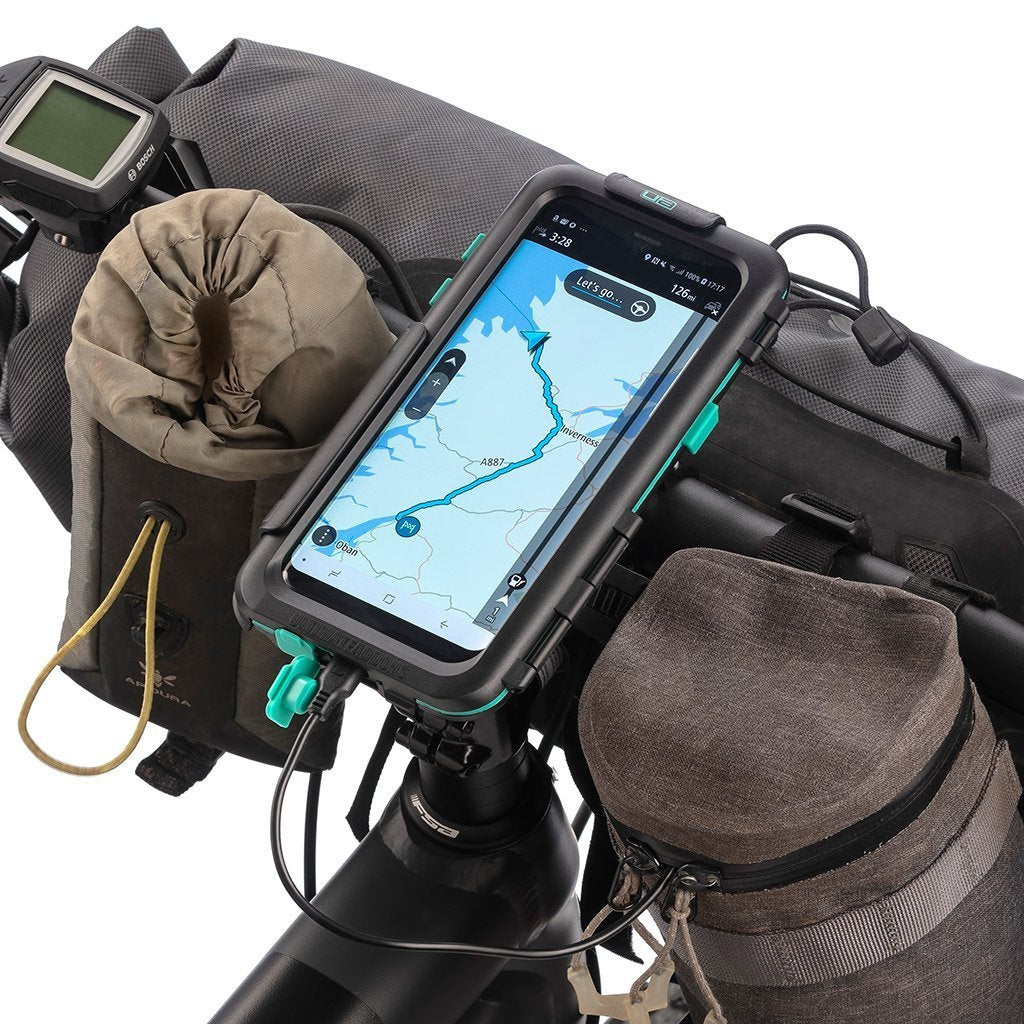 Samsung Galaxy S8 / S8+ Waterproof Tough Cycling GPS Satnav Mount Kit - Ultimateaddons