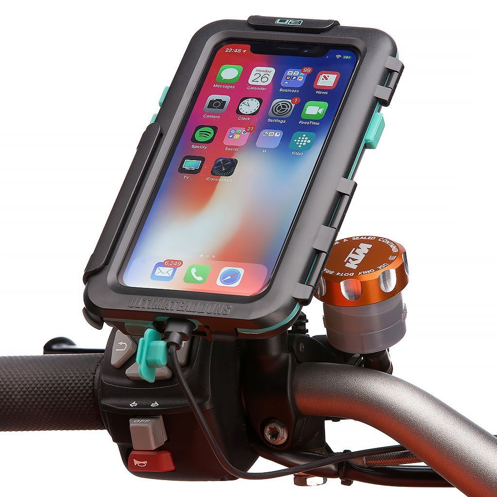 iPhones X / Xs Motorcycle Mirror Mount Tough Case Kit - Ultimateaddons